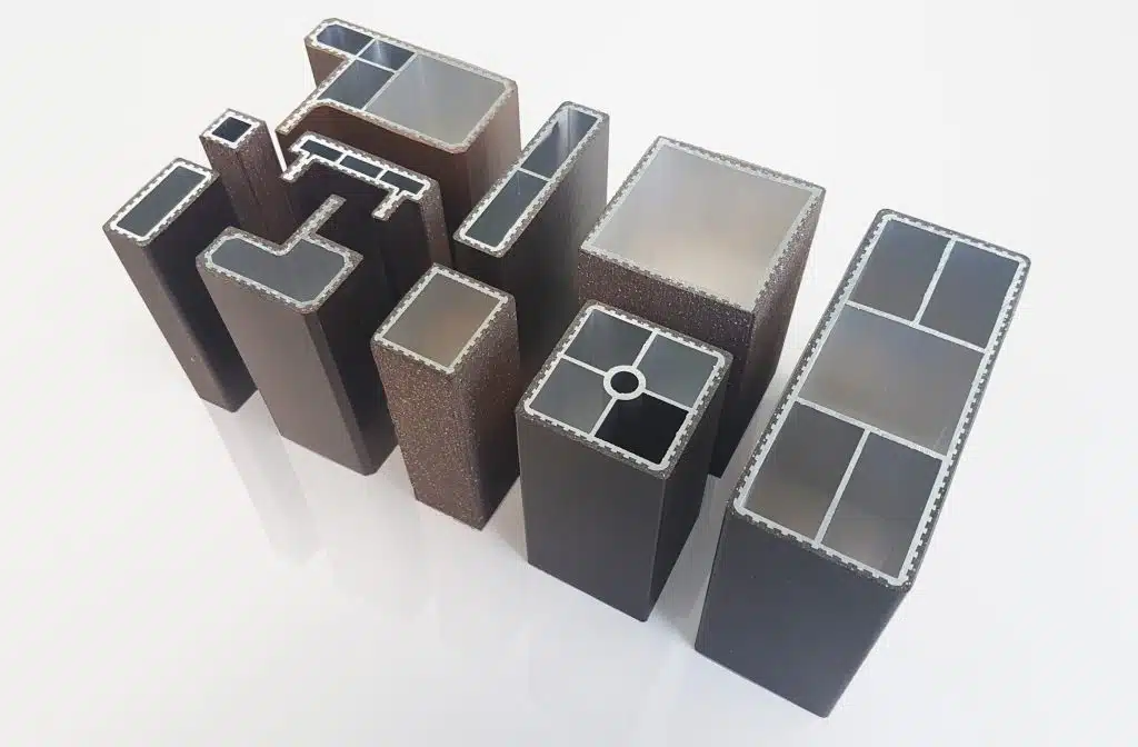 hybrid-zusammenstellung WPC Sichtschutz System Hybrid Pfosten