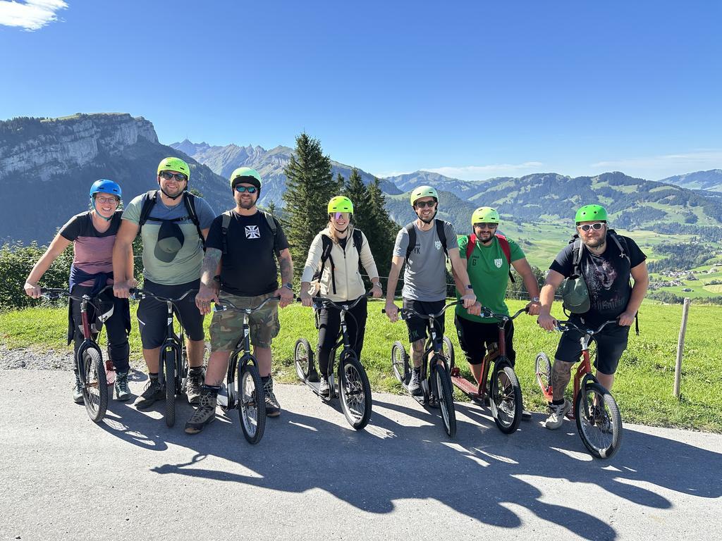 Teamevent mit Trottinetts